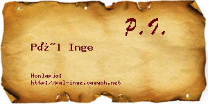 Pál Inge névjegykártya
